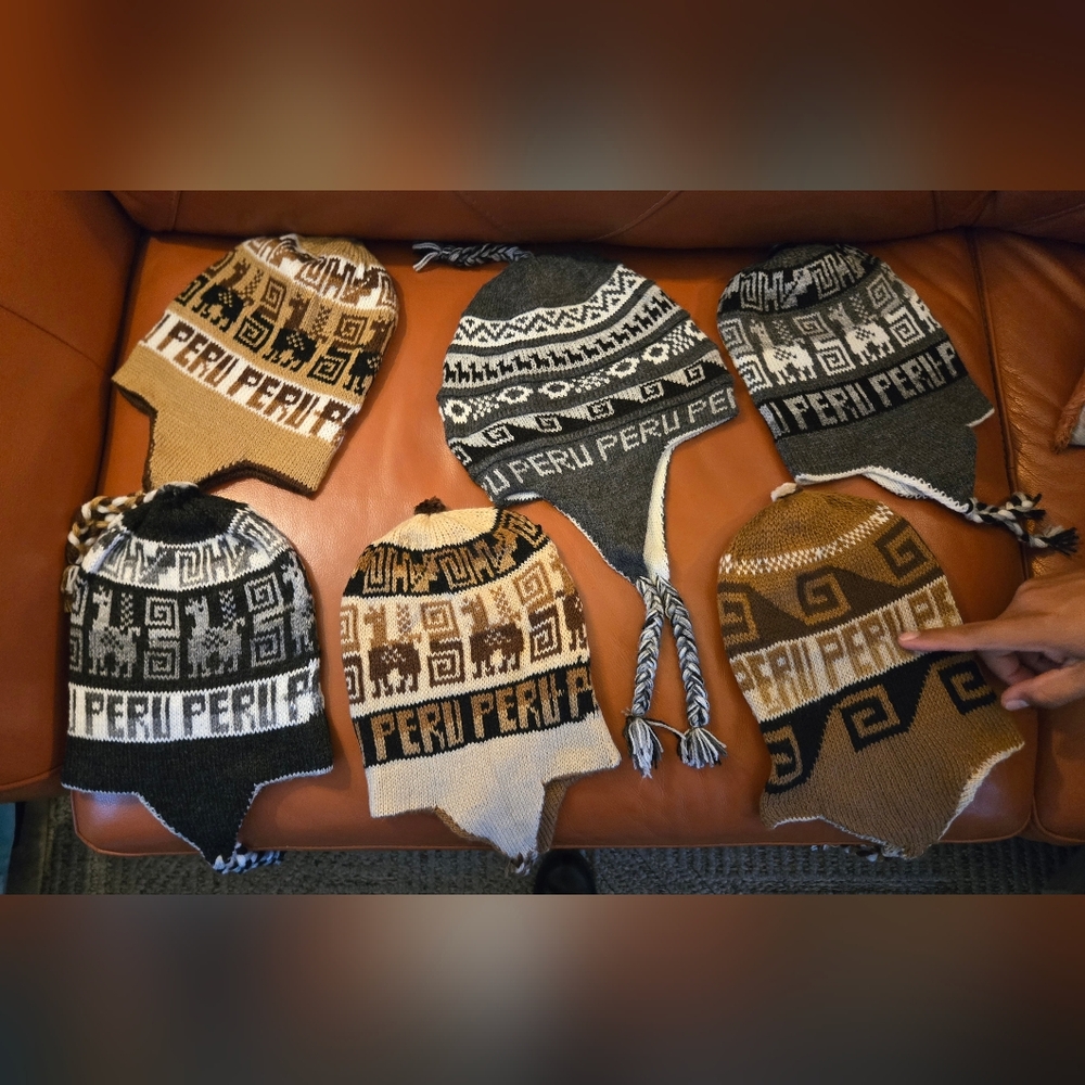 Peruvian Knit Beanies with Ear Flaps